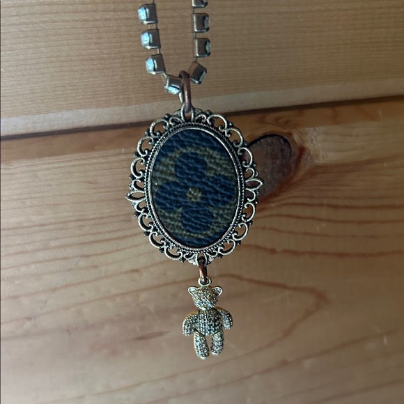 Jewelry - Inspired Necklace with patch and bear